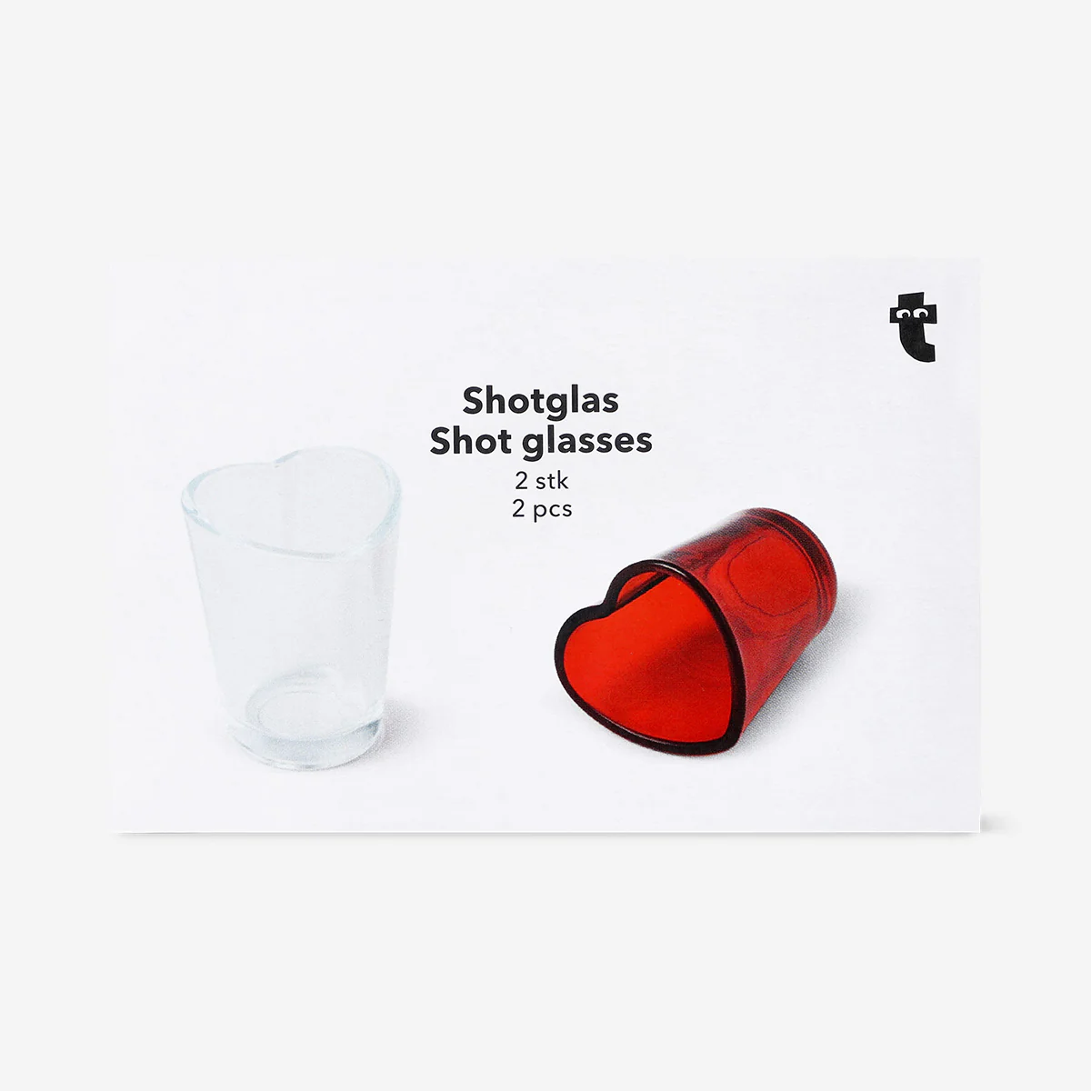 2'li Kalp Şeklinde Shot Bardak - Image 3
