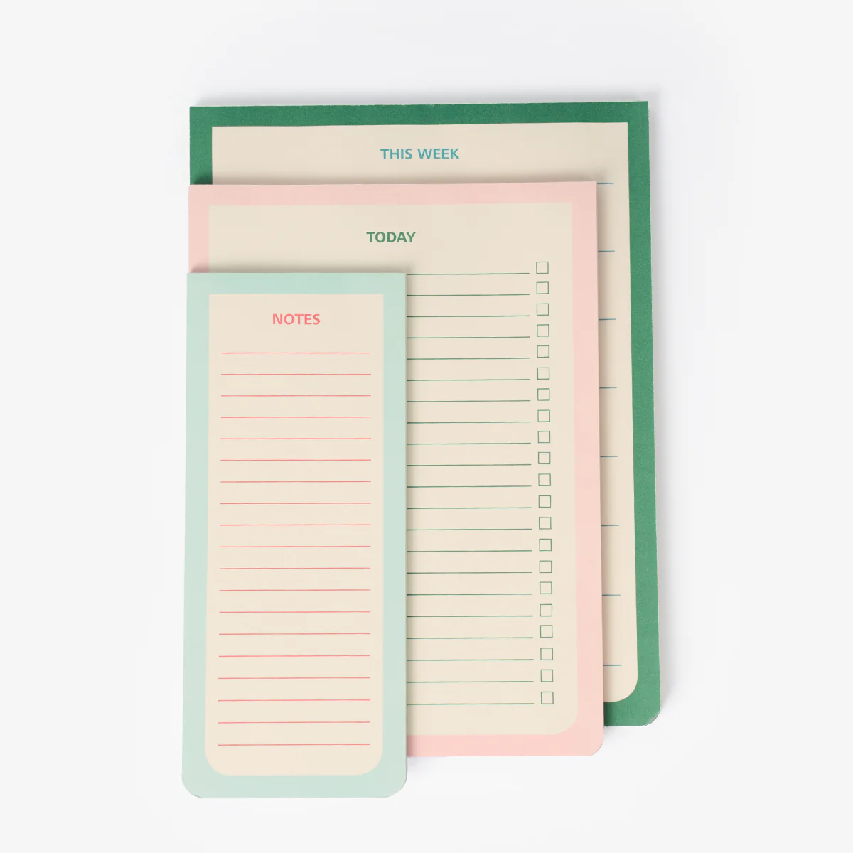 3'lü Çok Renkli Planner Seti