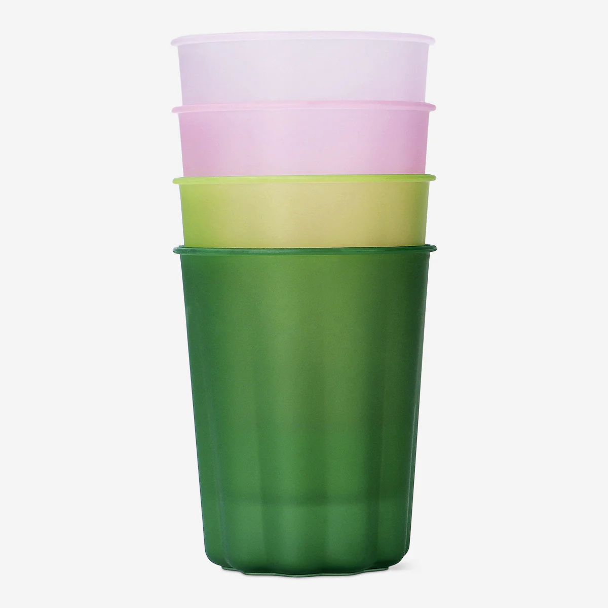 4'lü Mat Plastik Bardak Seti