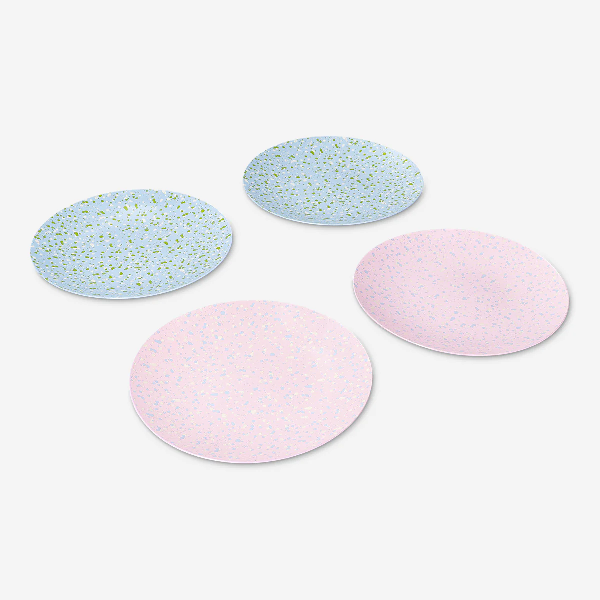 4'lü Pastel Renkli Plastik Tabak Seti - Image 2