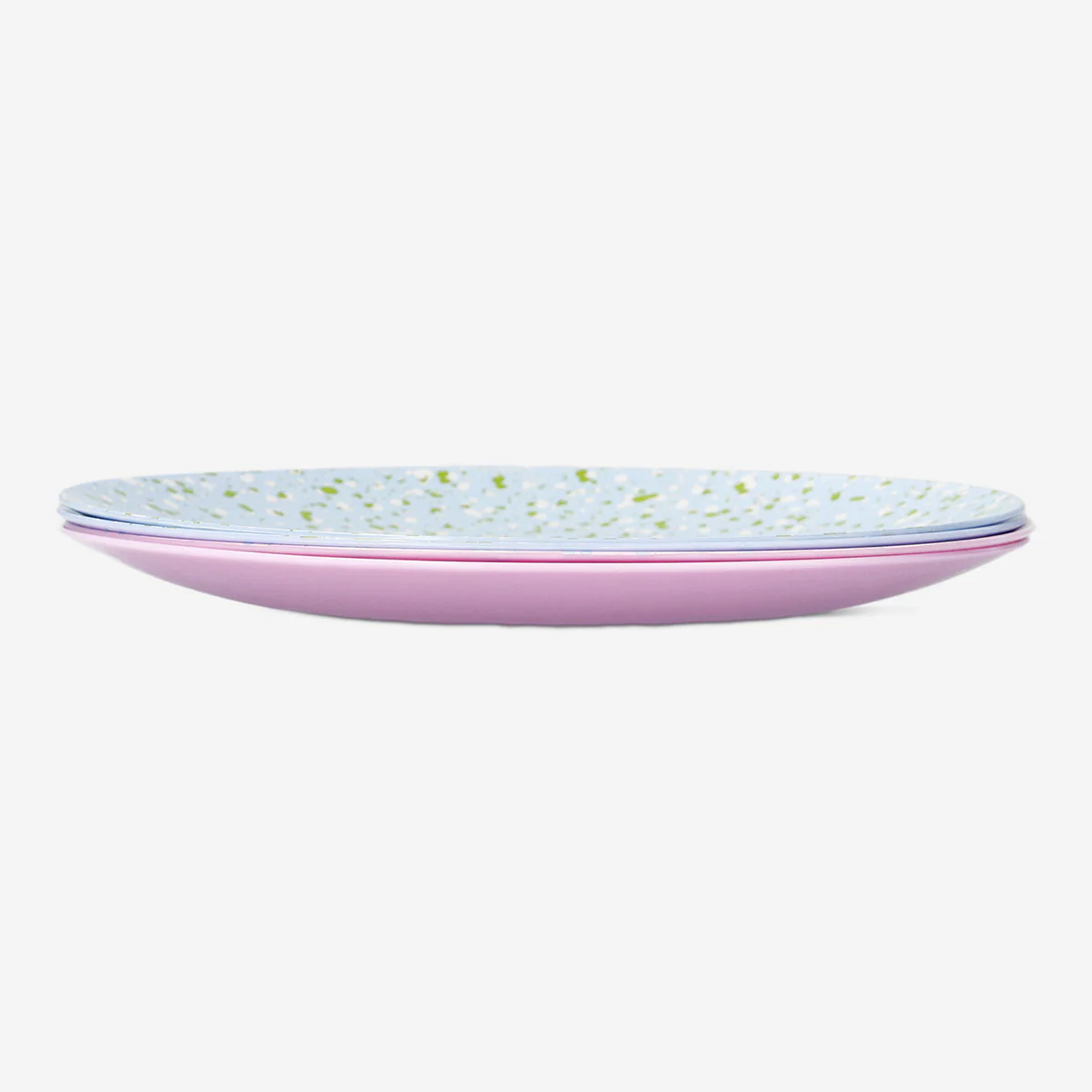 4'lü Pastel Renkli Plastik Tabak Seti - Image 3