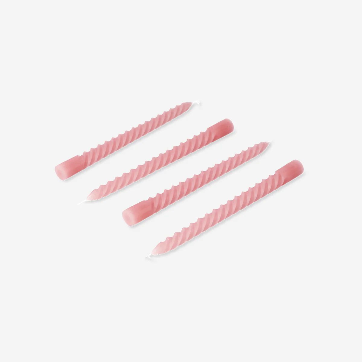 4'lü Pembe Kıvrık Şamdan Mumu - Image 3