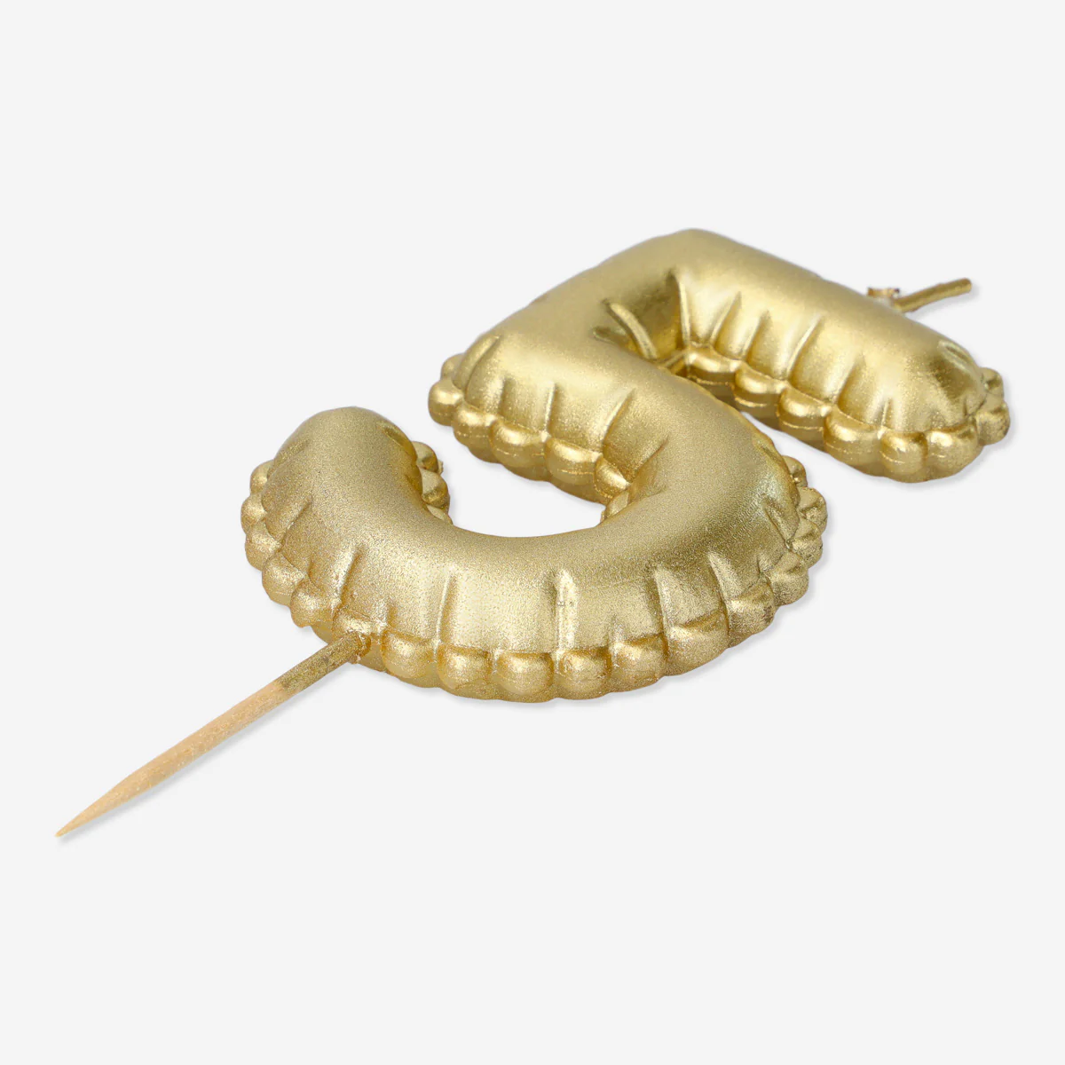 5 Numaralı Altın Rengi Pasta Mumu - Image 2