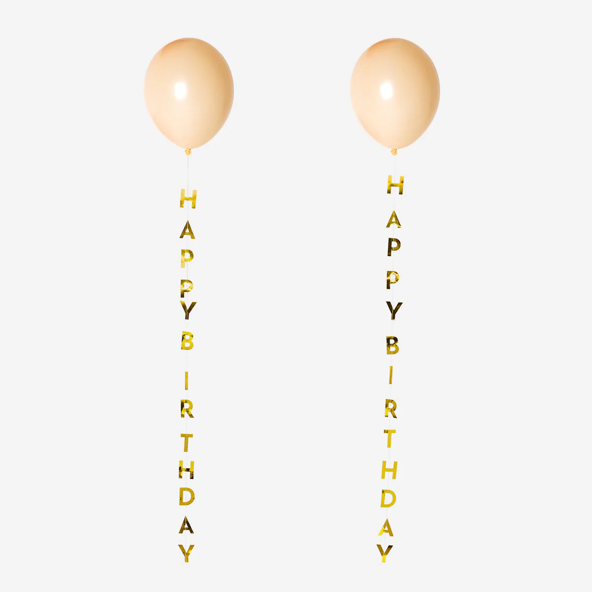 6'lı "Happy Birthday" Yazılı Balon Kuyruğu Seti - Image 3