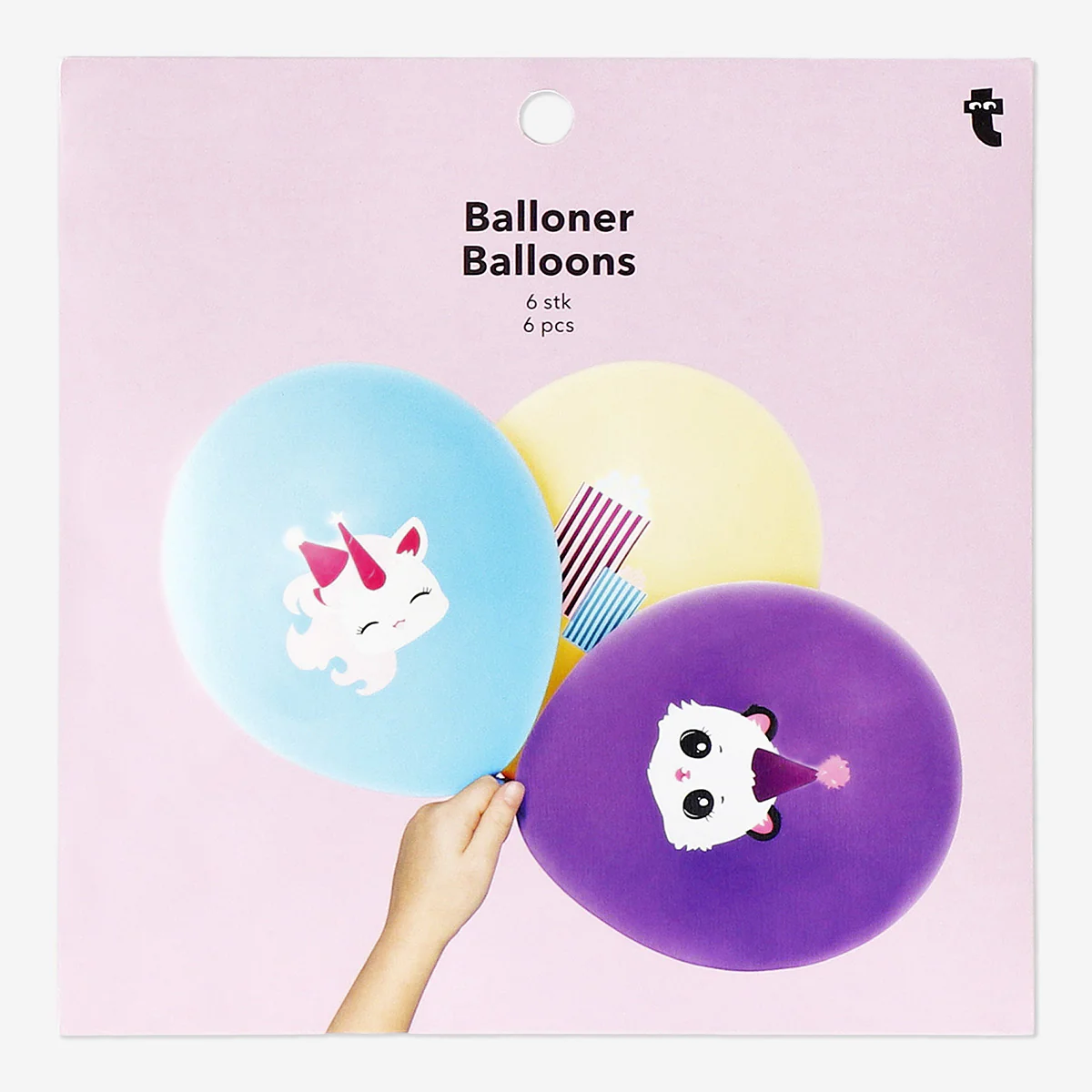 6'lı Hayvan Desenli Çok Renkli Balon Seti - Image 3