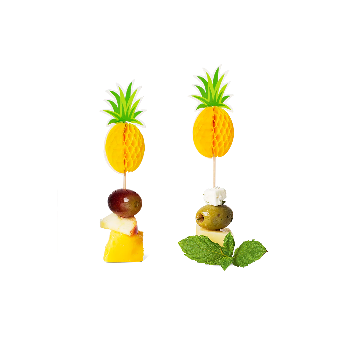 8'li Sarı Ananas Şeklinde Kürdan