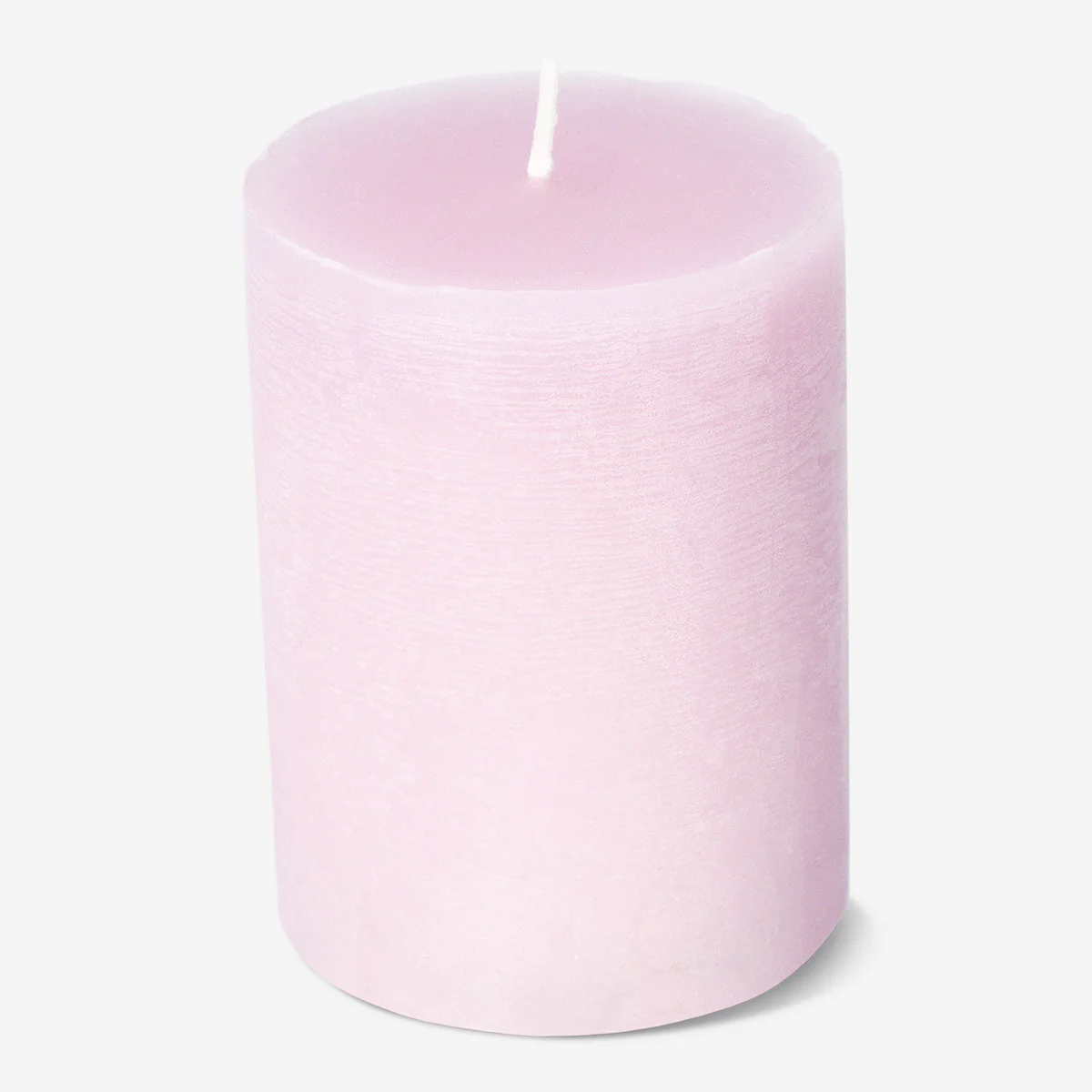 Açık Pembe Rustik Mum 8 cm