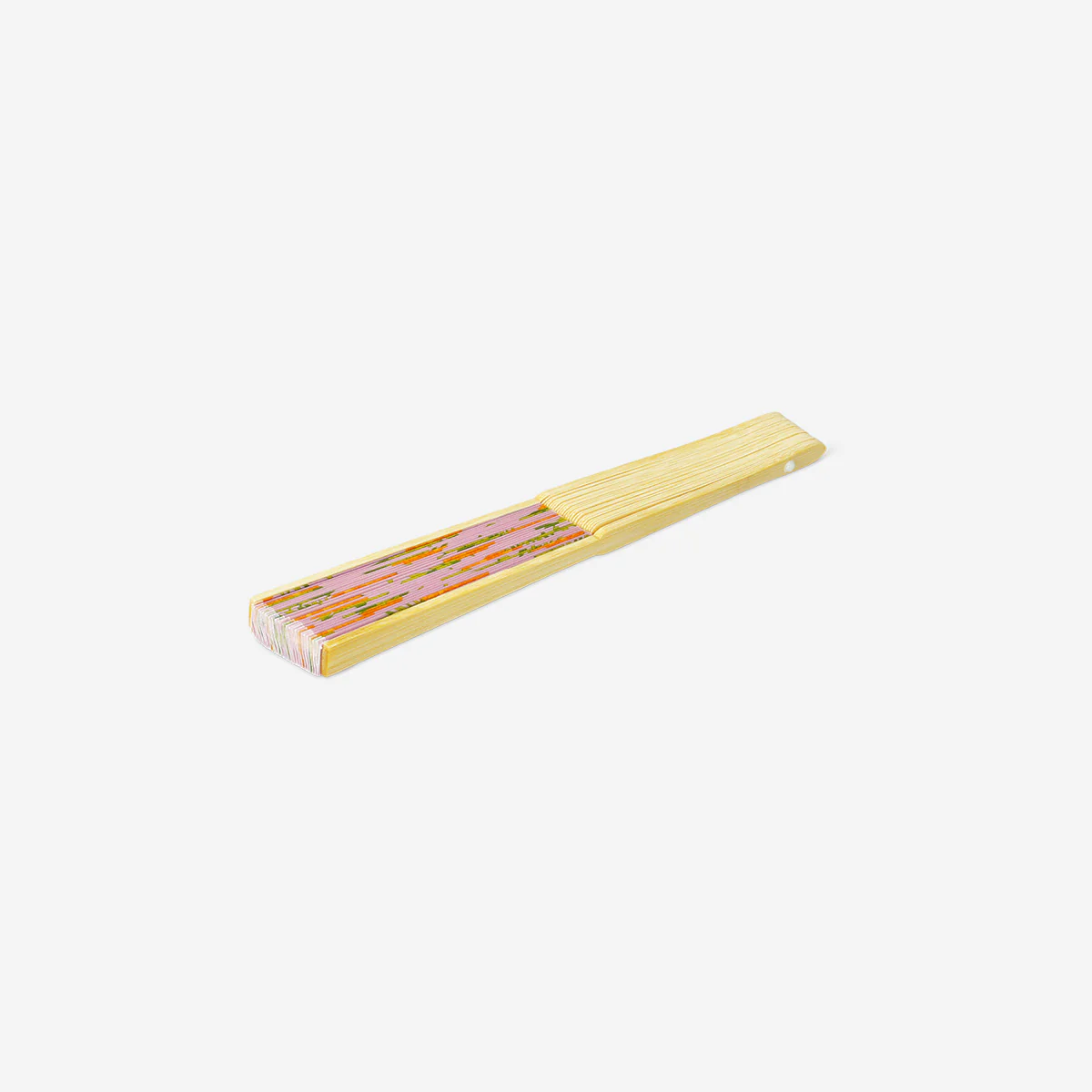 Ananas Desenli Pembe Bambu Yelpaze - Image 2