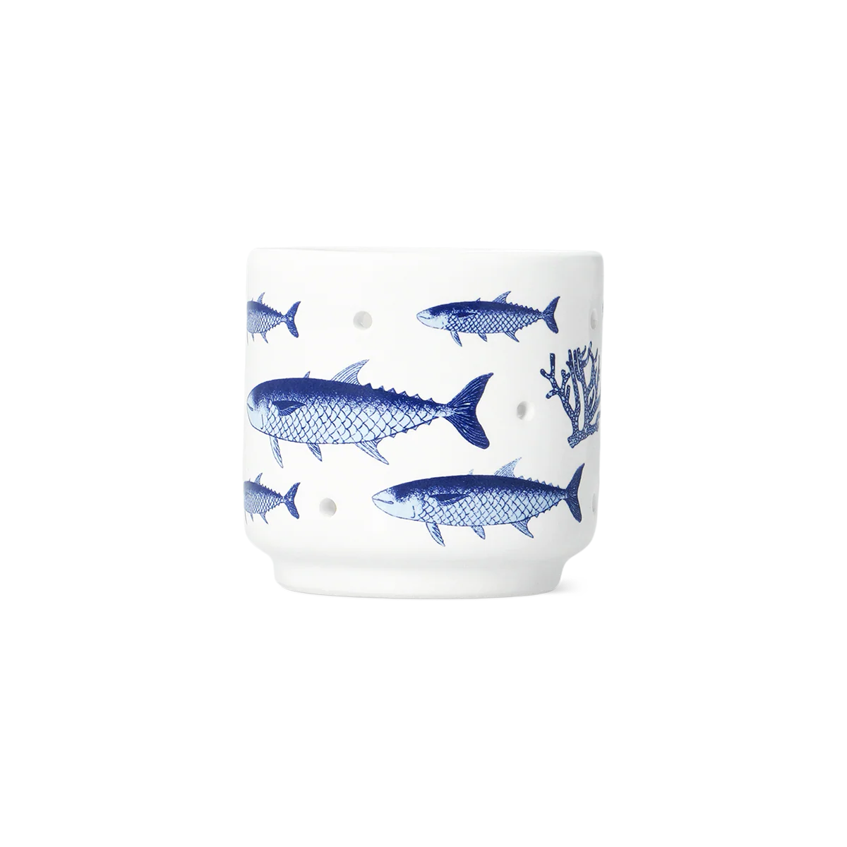 Balık Desenli Beyaz Tealight Mumluk - Image 2