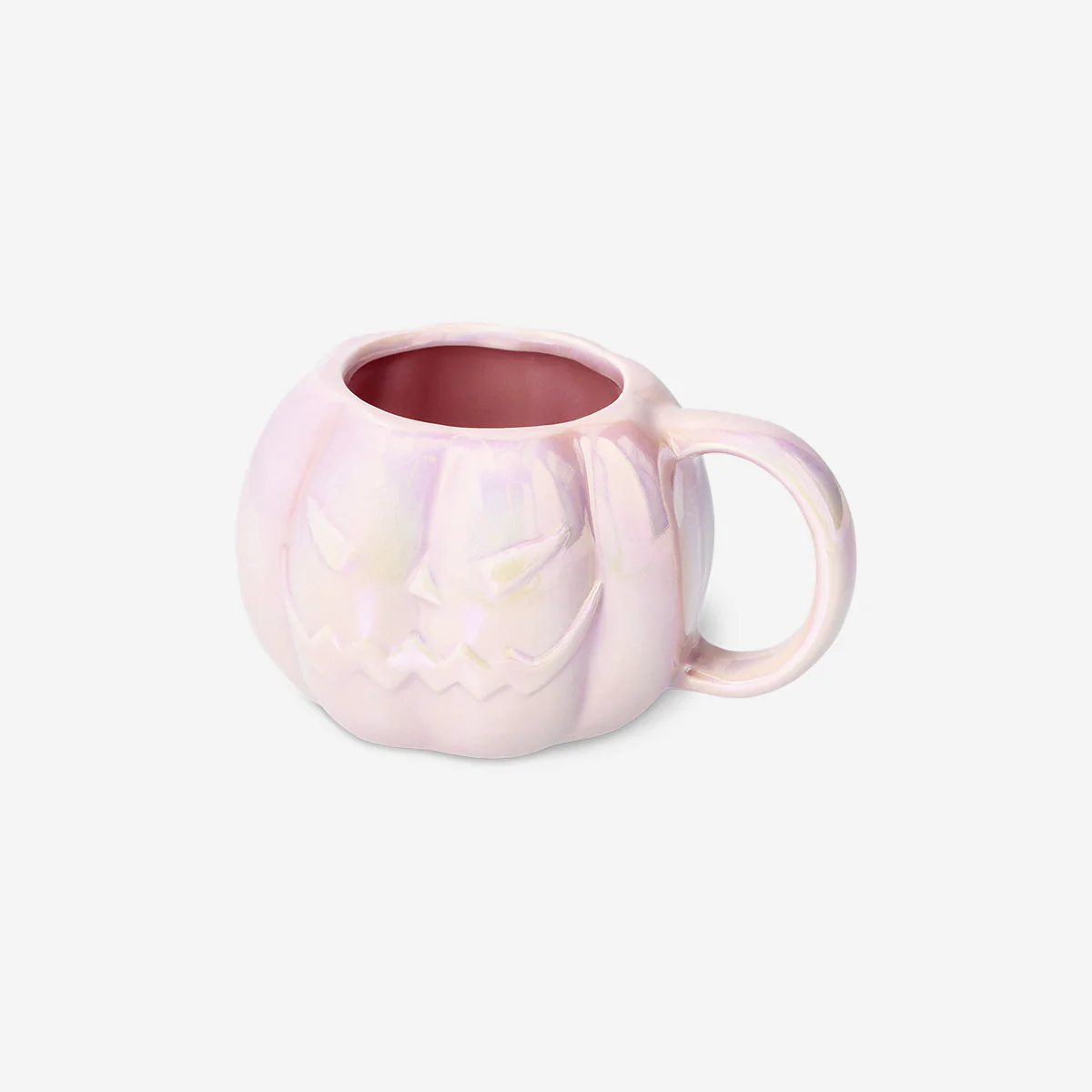 Balkabağı Şeklinde Pembe Seramik Kupa 330 ml - Image 3
