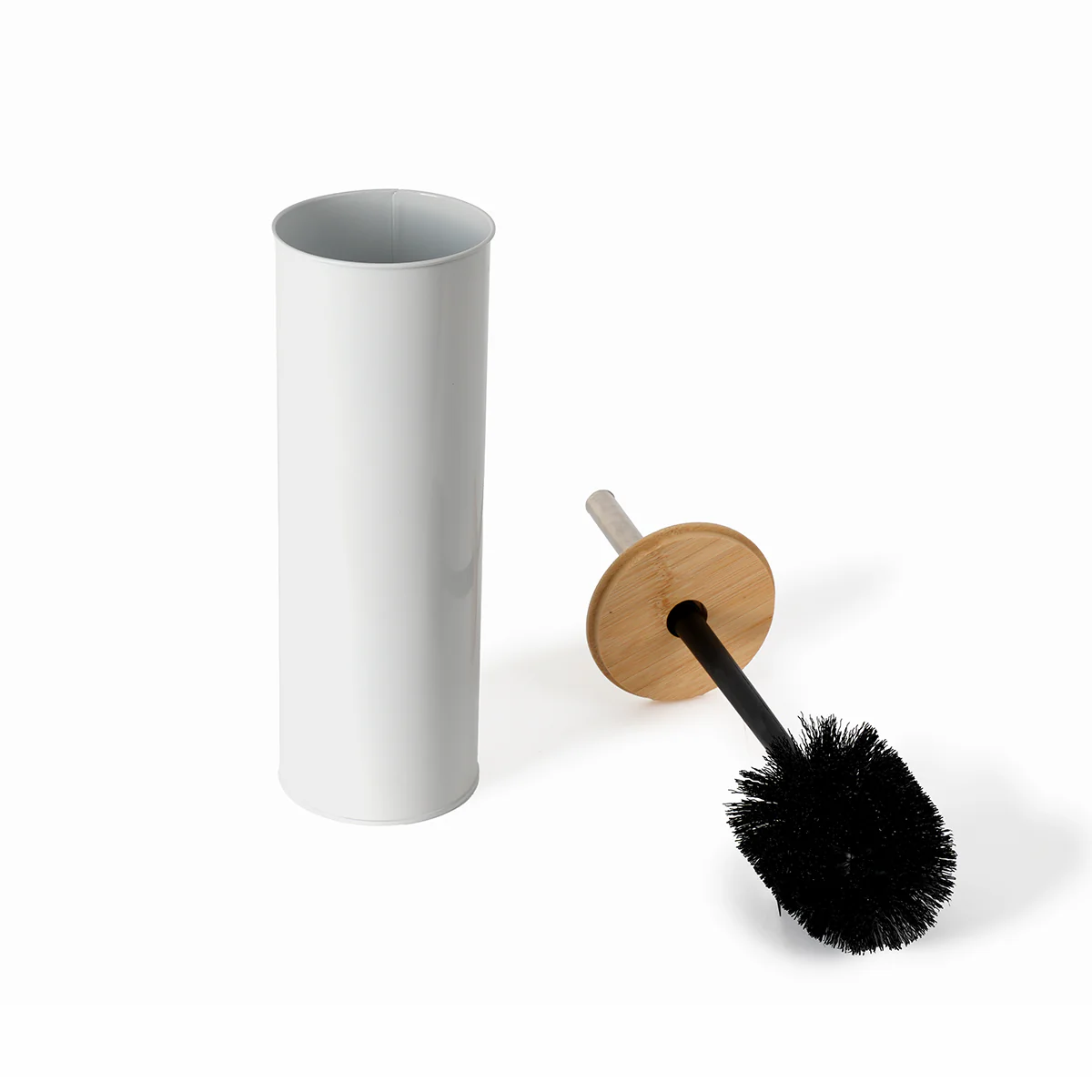 Bambu Saplı Beyaz Tuvalet Fırçası - Image 4