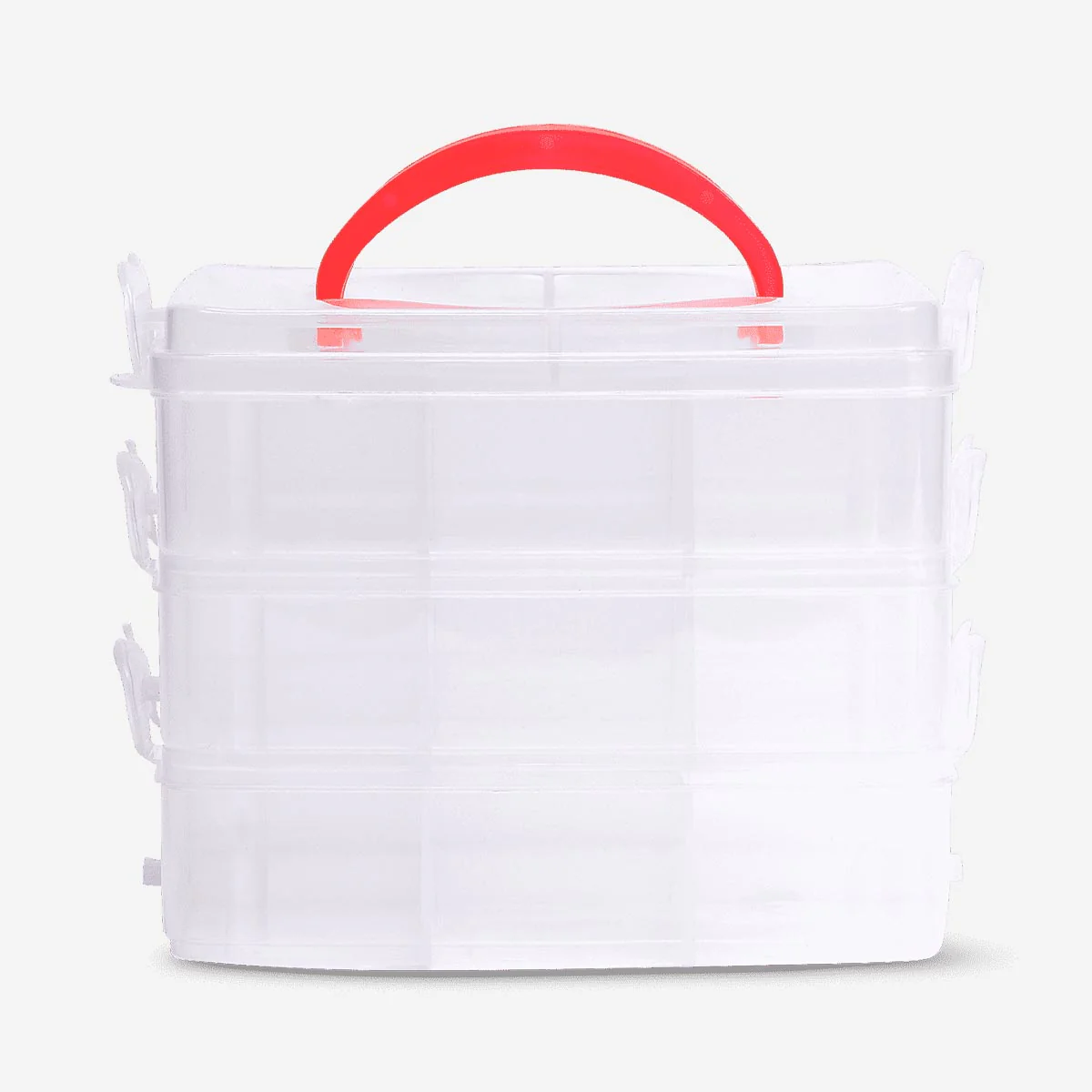 Bölmeli Plastik Pembe Saklama Kutusu - Image 3
