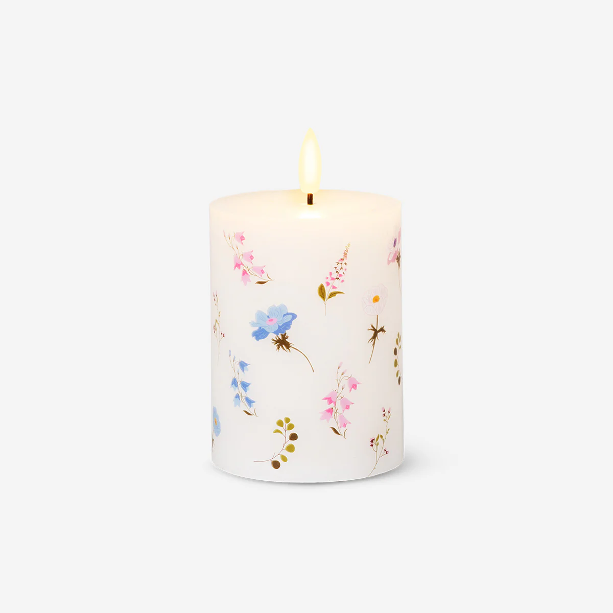 Çiçek Desenli LED Mum 10 cm - Image 2