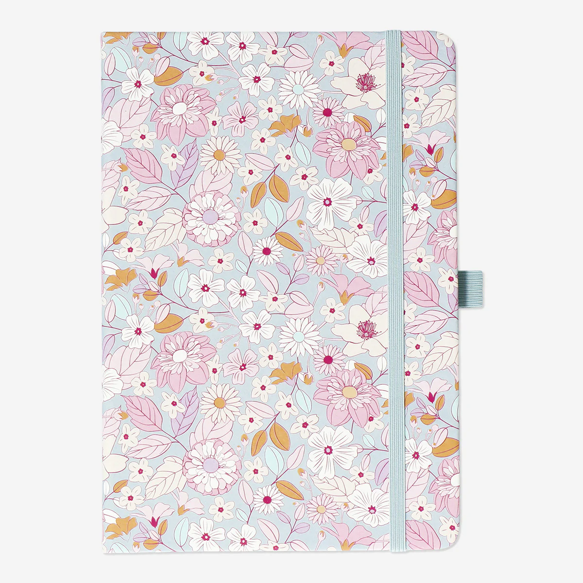 Çiçekli Desenli Çizgili Defter