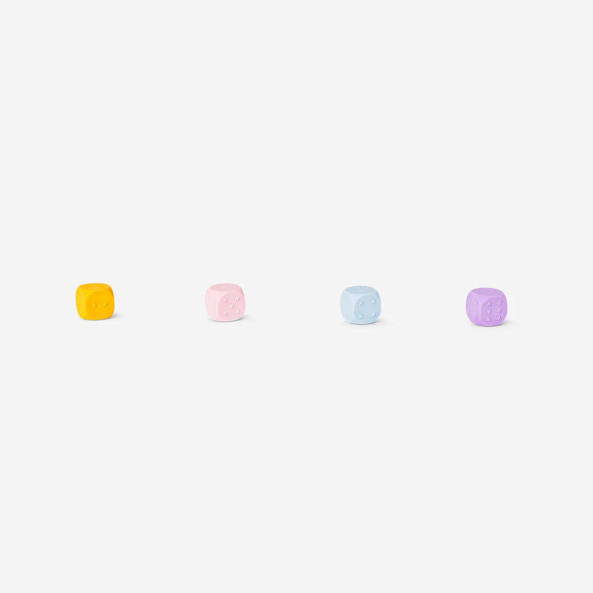Çok Renkli Zar Şeklinde Silgi Seti - Image 3