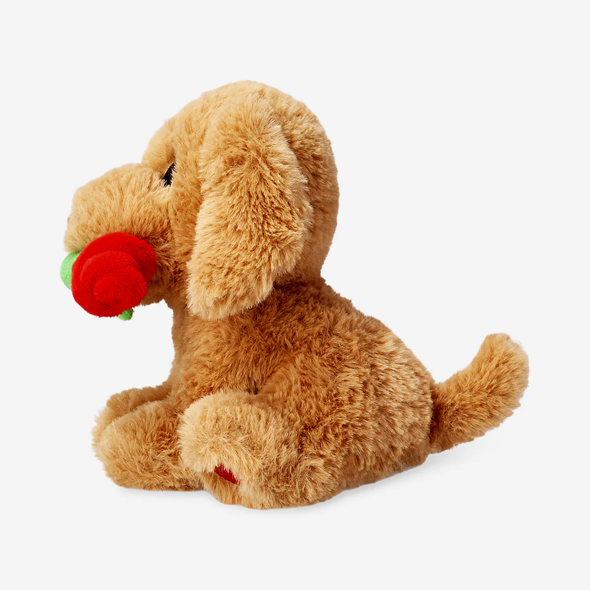 Gül Tutan Peluş Köpek 18 cm - Image 3