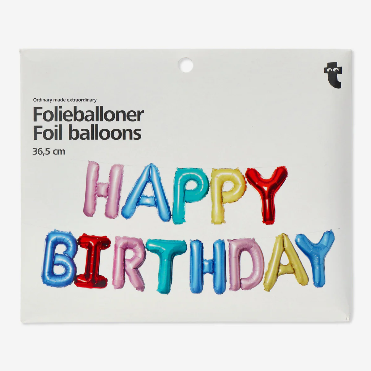 "Happy Birthday" Yazılı Renkli Balon - Image 2