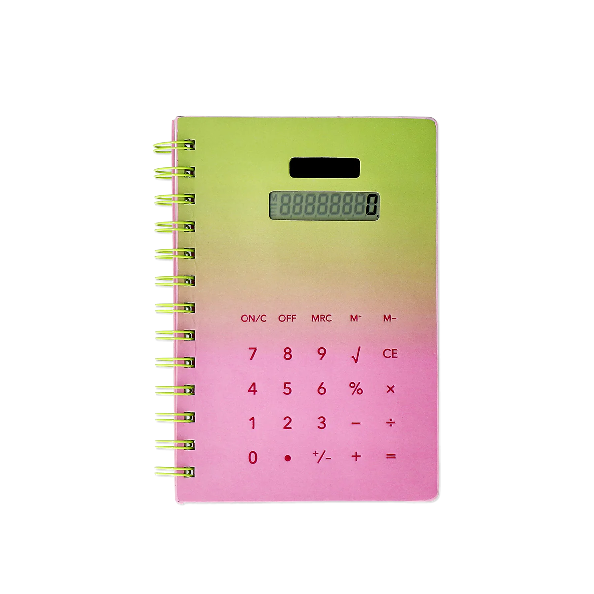 Hesap Makineli Spiralli Pembe Defter