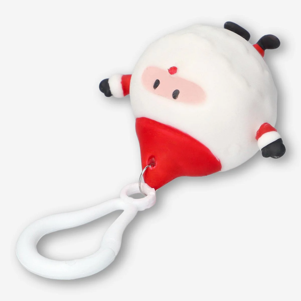 Kırmızı Beyaz Noel Babalı Yumuşak Anahtarlık - Image 4