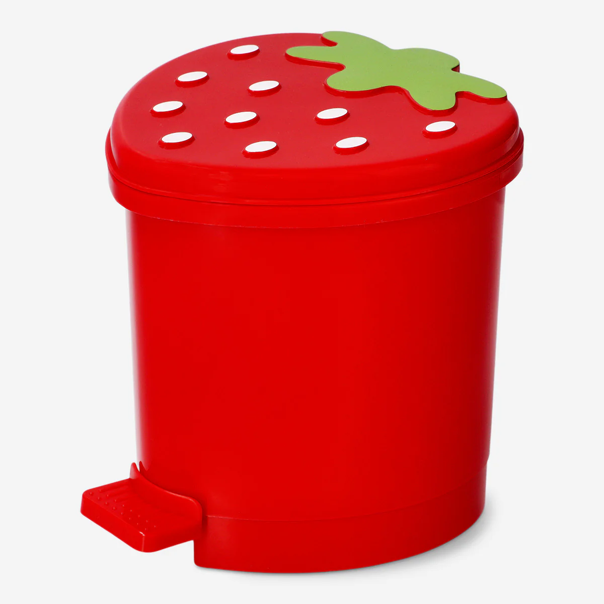 Kırmızı Çilek Şeklinde Plastik Mini Çöp Kutusu