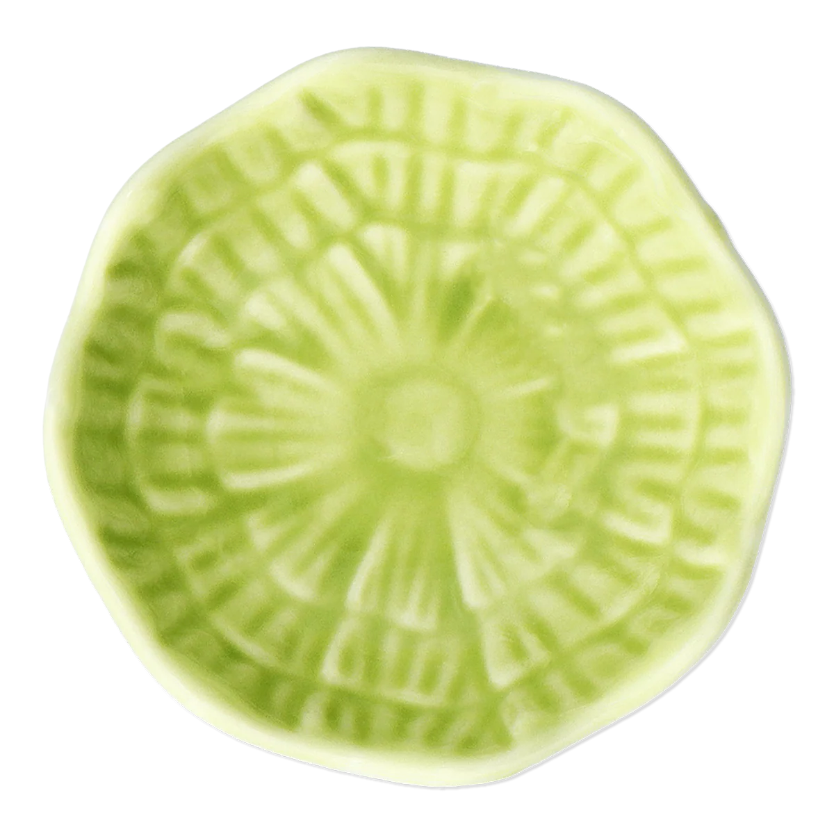 Küçük Yeşil Çiçek Şeklinde Seramik Kase - Image 2