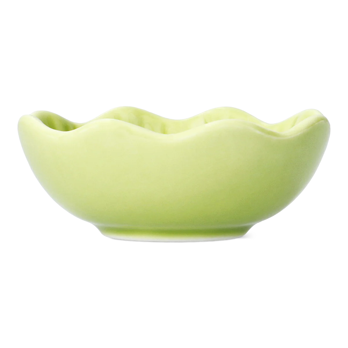 Küçük Yeşil Çiçek Şeklinde Seramik Kase - Image 3