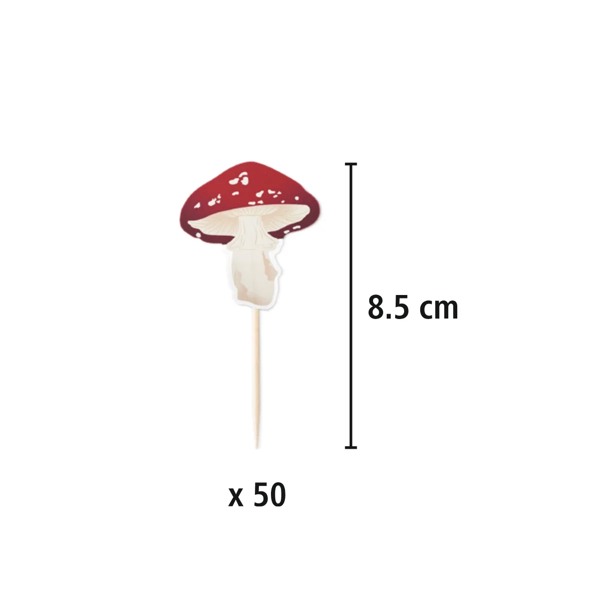 Mantar Şeklinde 50'li Cupcake Süsü - Image 2
