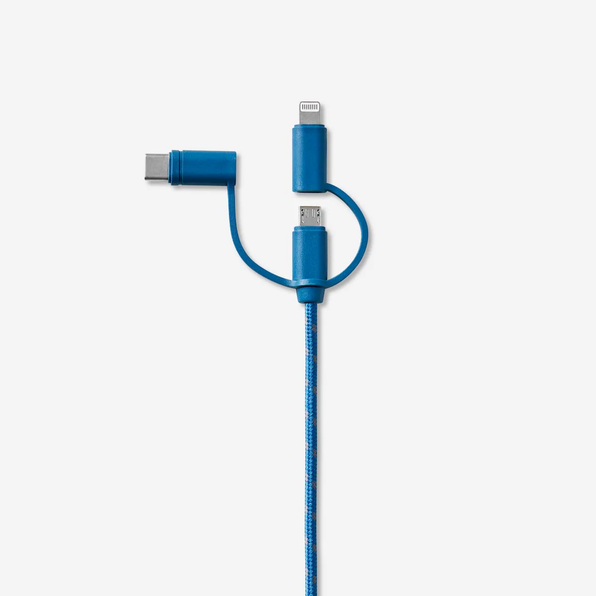 Mavi 3'ü Bir Arada Şarj Kablosu 120 cm - Image 3
