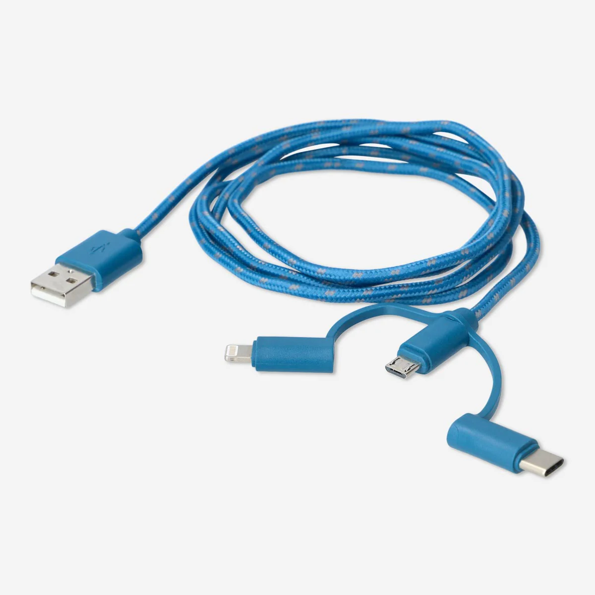 Mavi 3'ü Bir Arada Şarj Kablosu 120 cm - Image 4