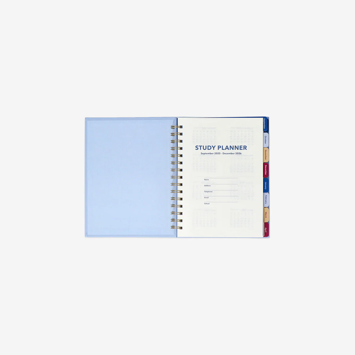 Mavi Çalışma Planlayıcı Spiralli Defter - Image 2