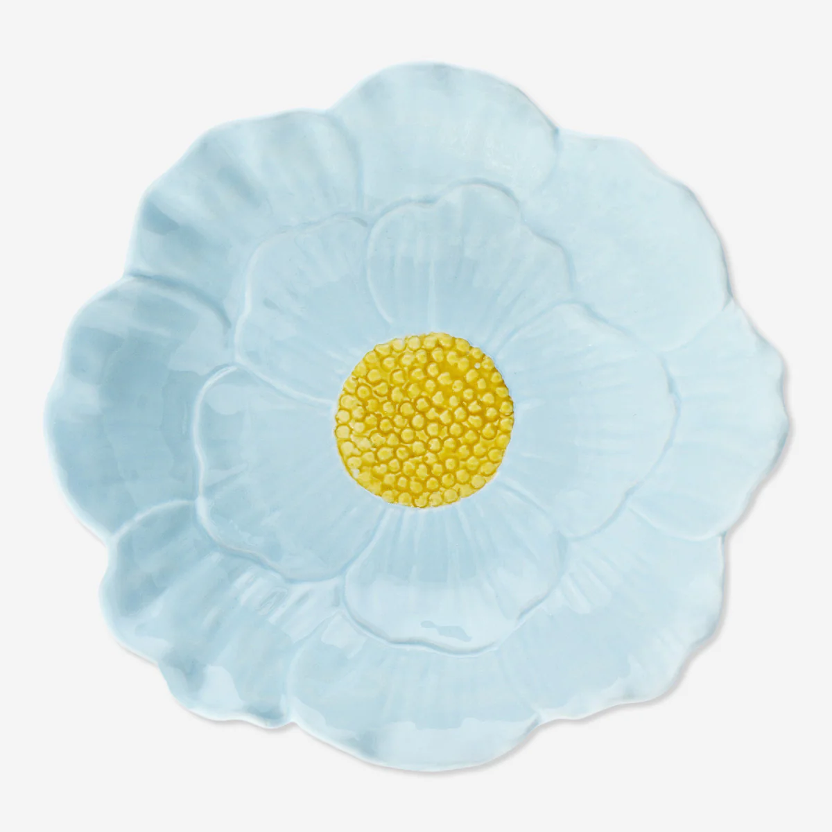 Mavi Çiçek Şekilli Tabak 18 cm - Image 3