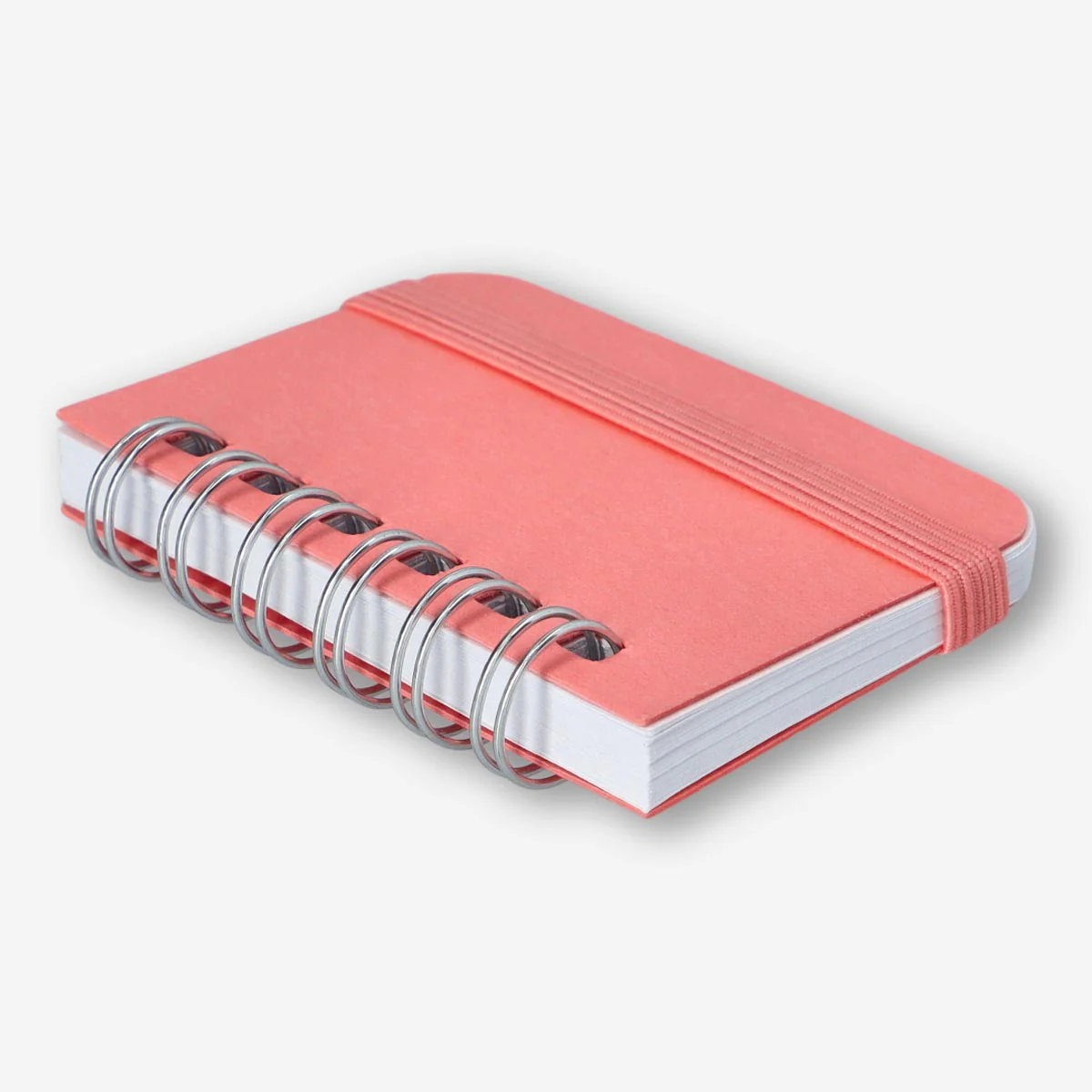 Mini Pembe Elastik Kapaklı Çizgisiz Not Defteri - Image 5