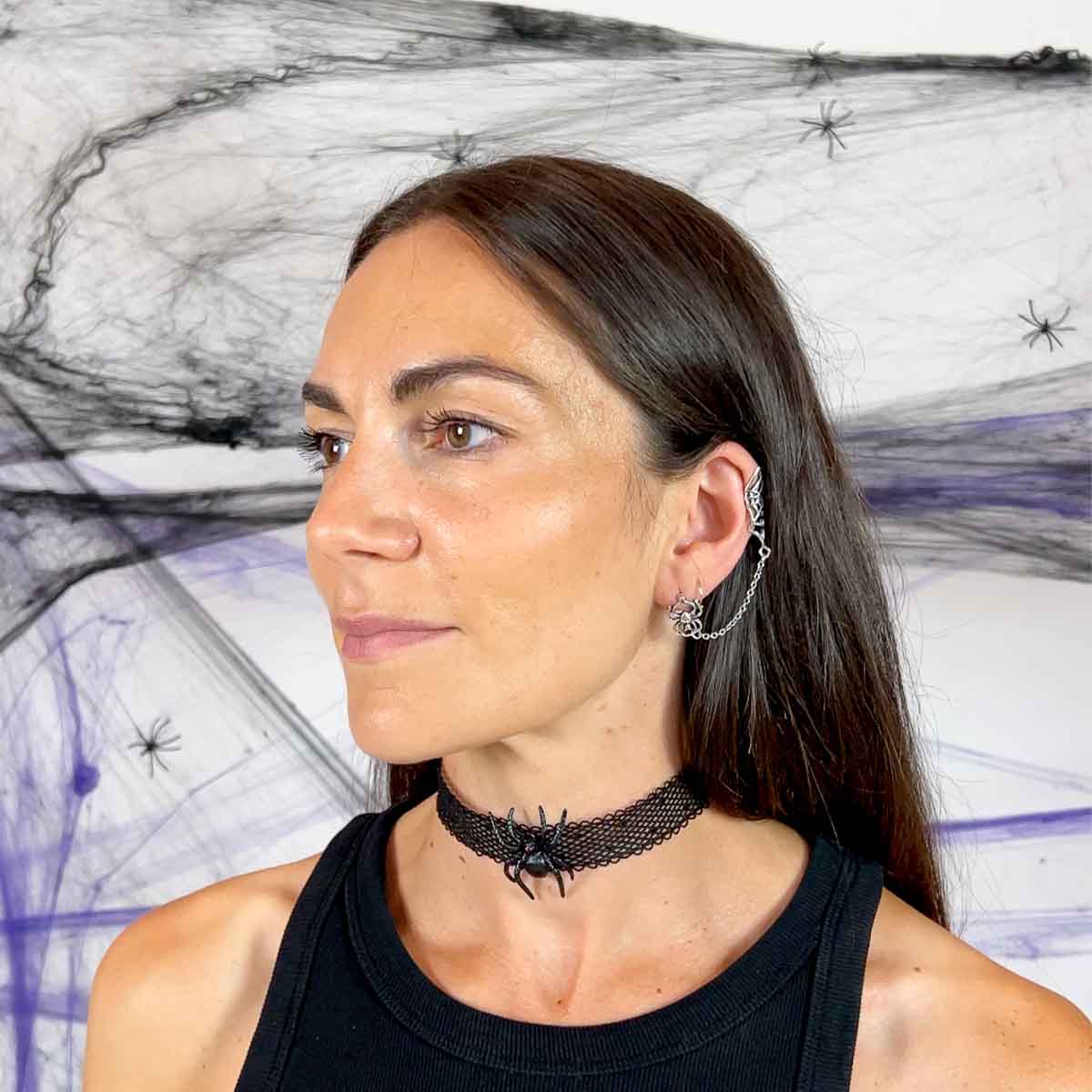 Örümcek Şeklinde Metal Küpe - Image 3