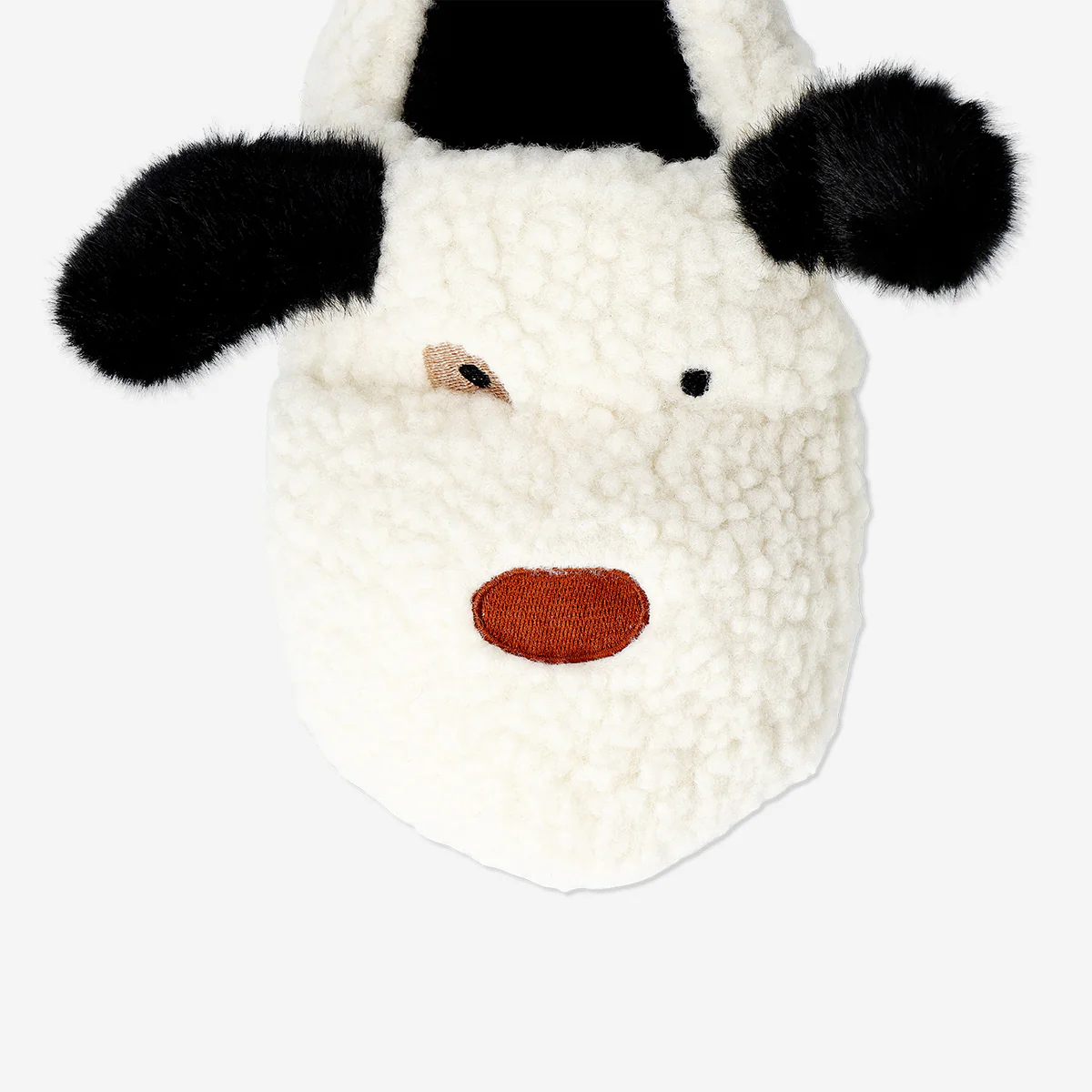 Peluş Beyaz Köpek Şeklinde Terlik 37/38 - Image 3