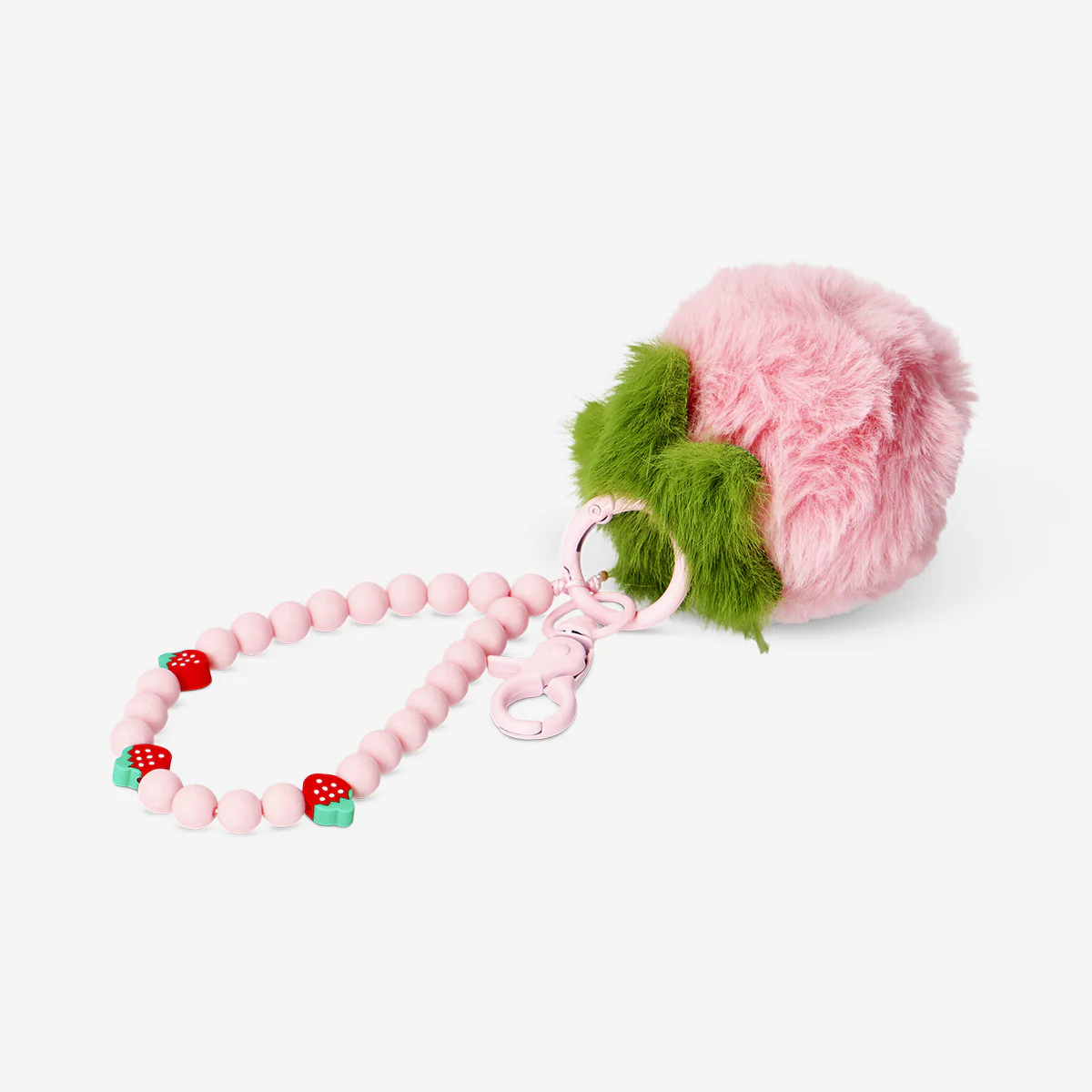 Peluş Pembe Çilek Anahtarlık - Image 2