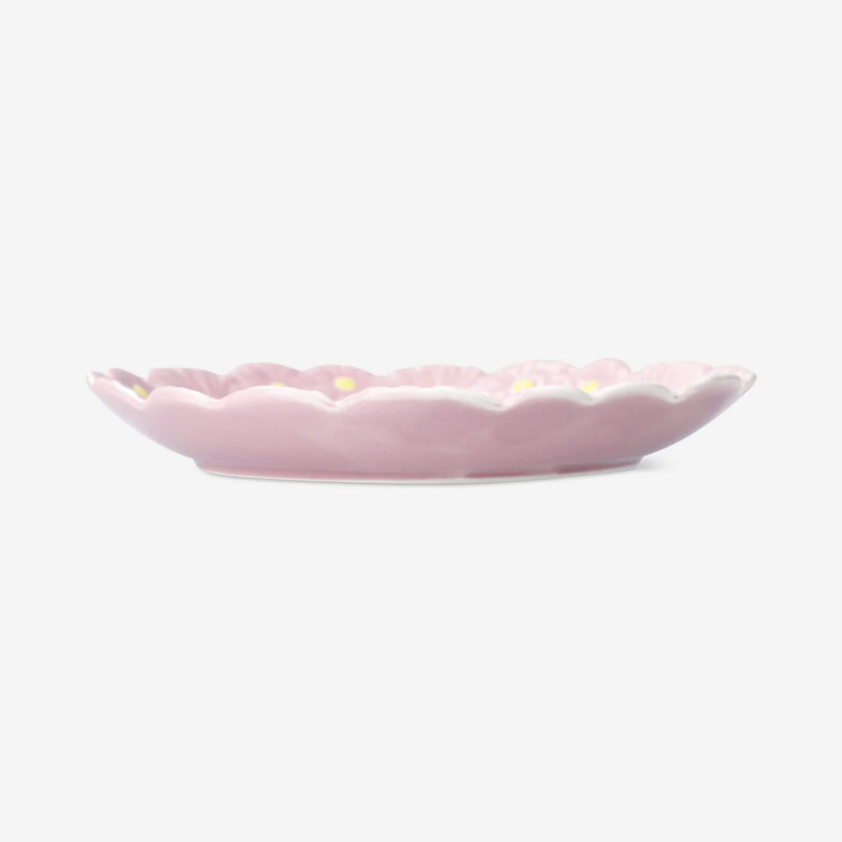 Pembe Çiçek Detaylı Tabak 19 cm - Image 3