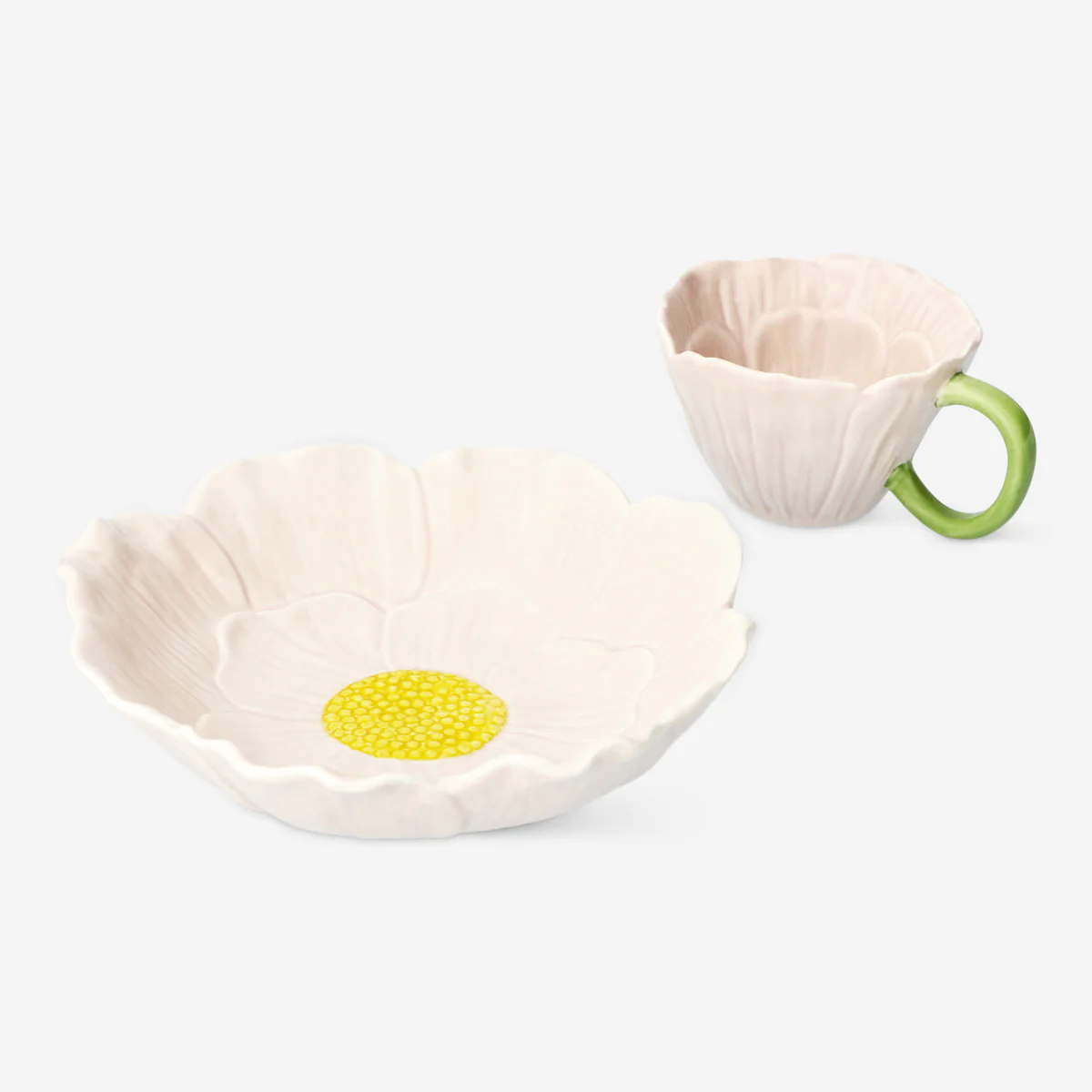 Pembe Çiçek Şekilli Çukur Tabak 18 cm - Image 3