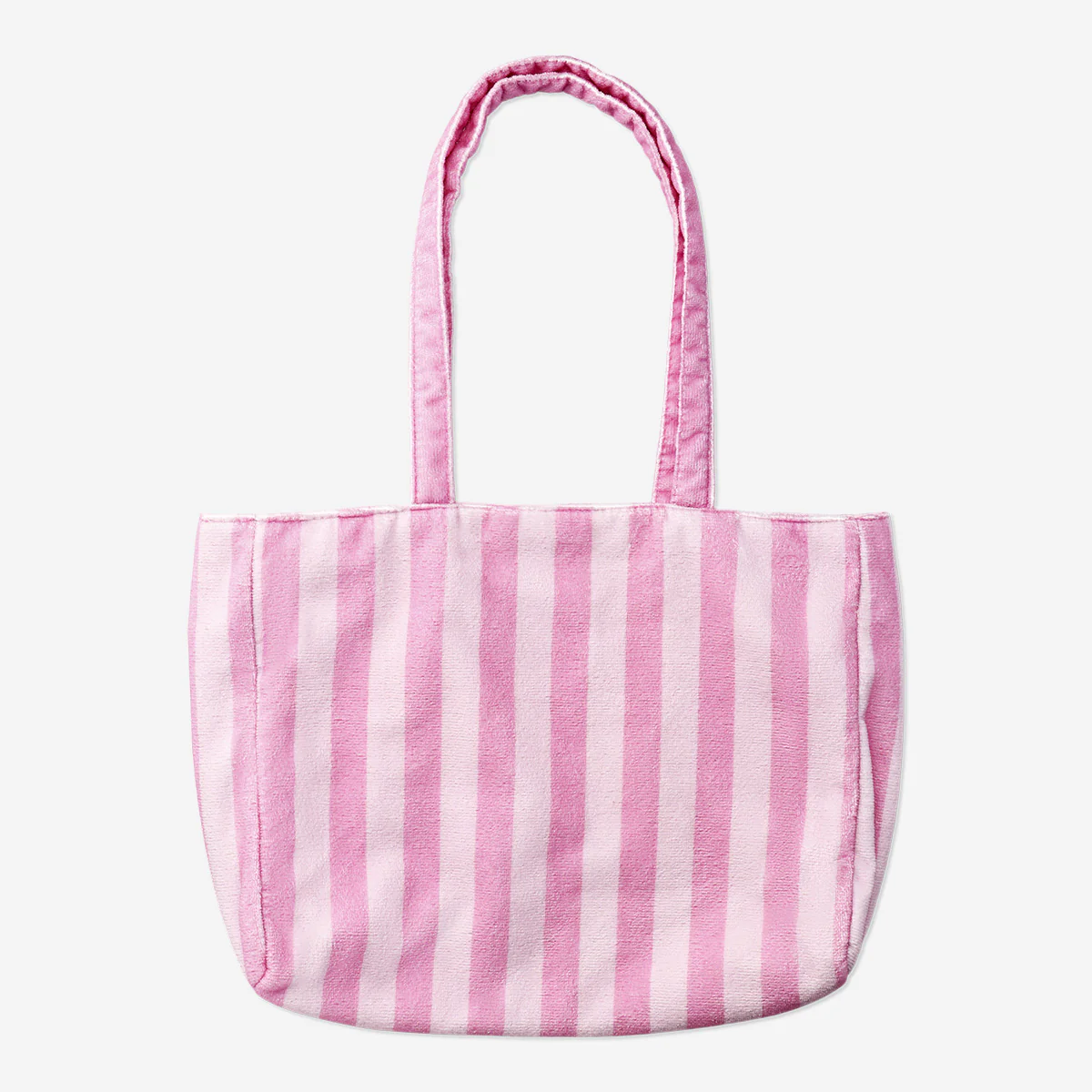 Pembe Çizgili Bez Çanta