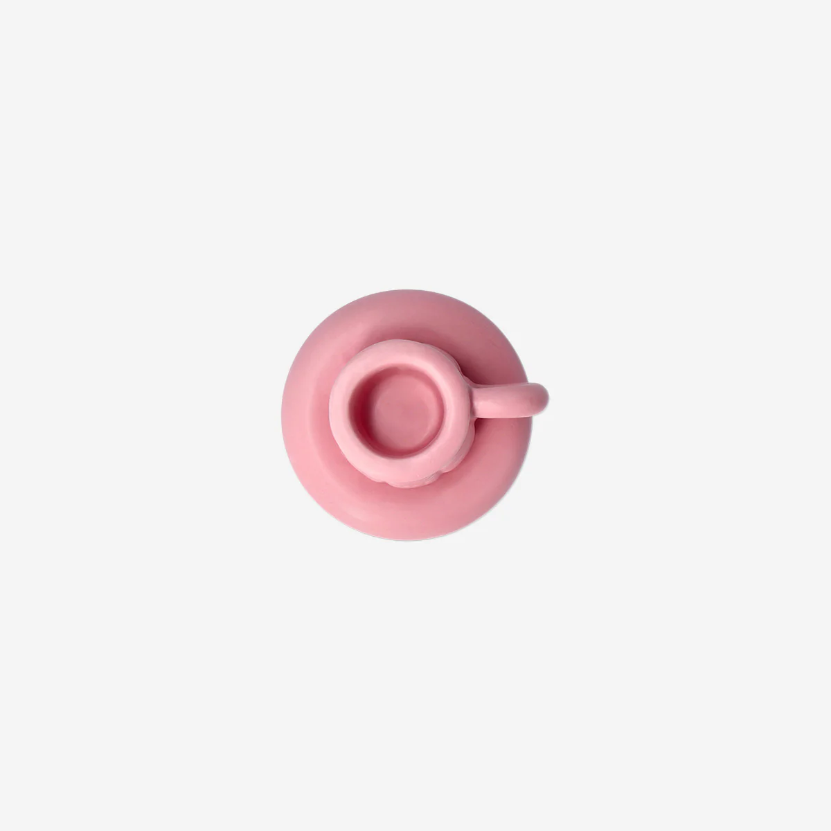 Pembe Fincan Şeklinde Mumluk - Image 3