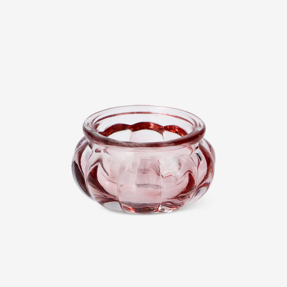 Pembe Küçük Cam Tealight Mumluk