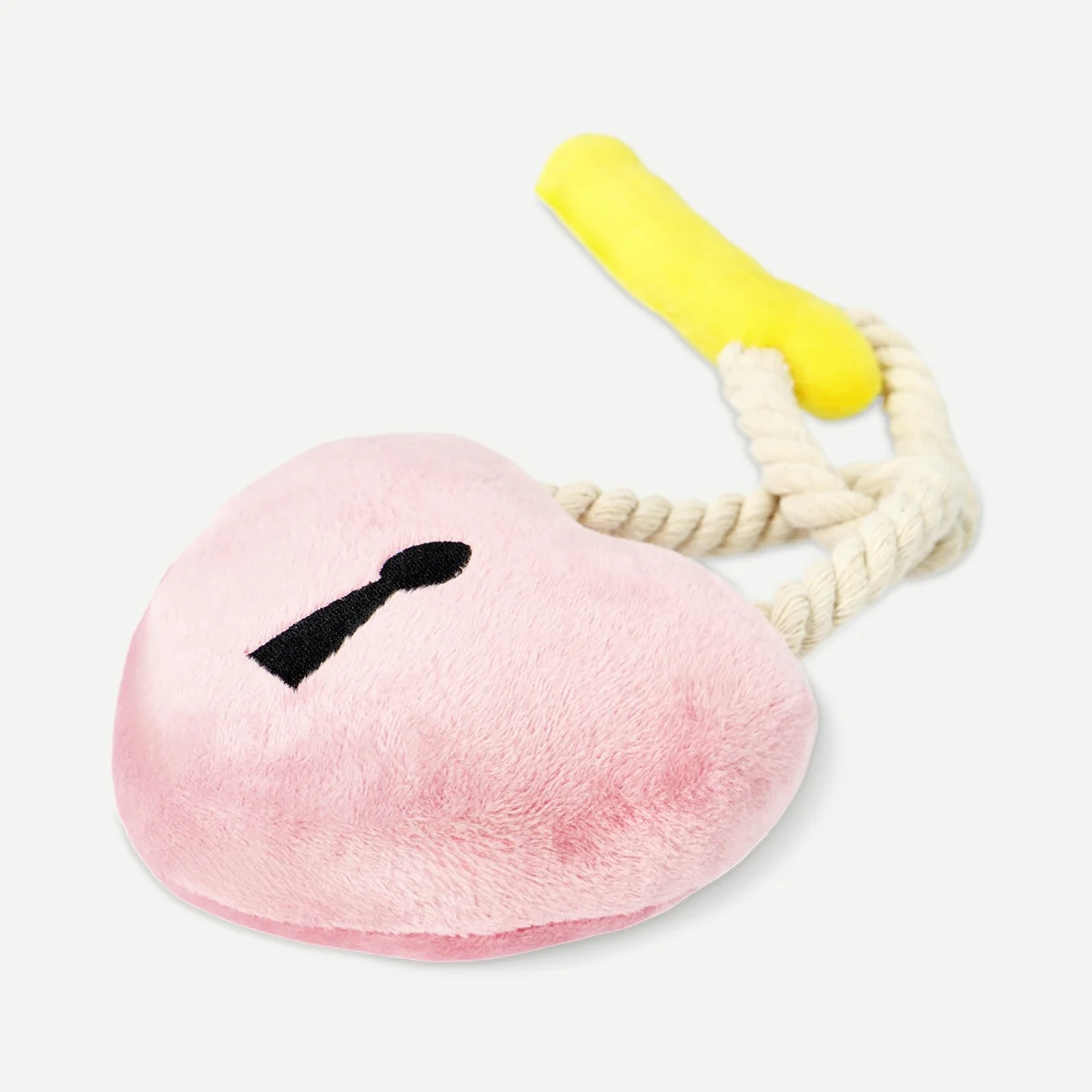 Pembe Peluş Kalp Anahtarlık Köpek Oyuncağı - Image 2