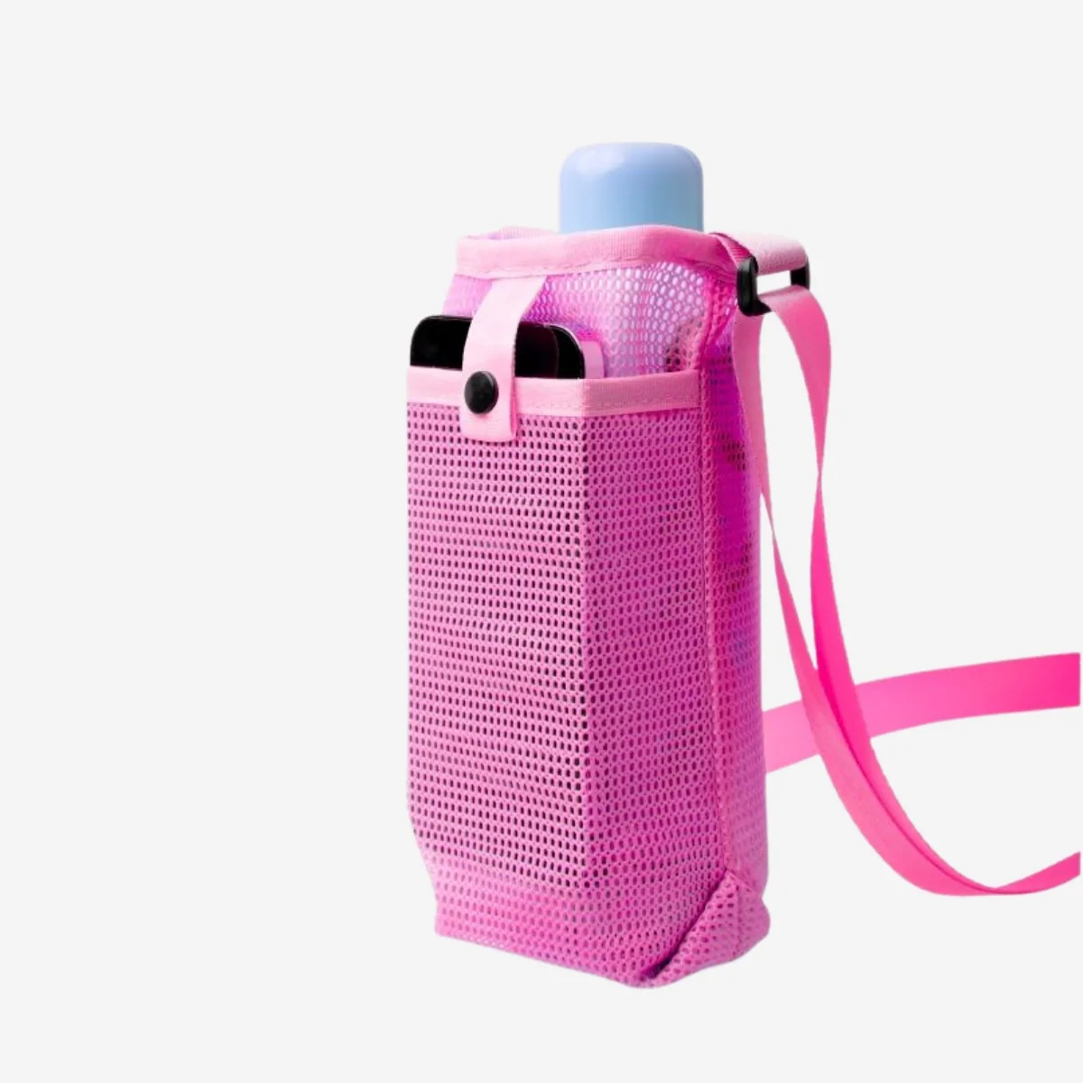 Pembe Şişe Tutucu Uzun Askılı Çanta