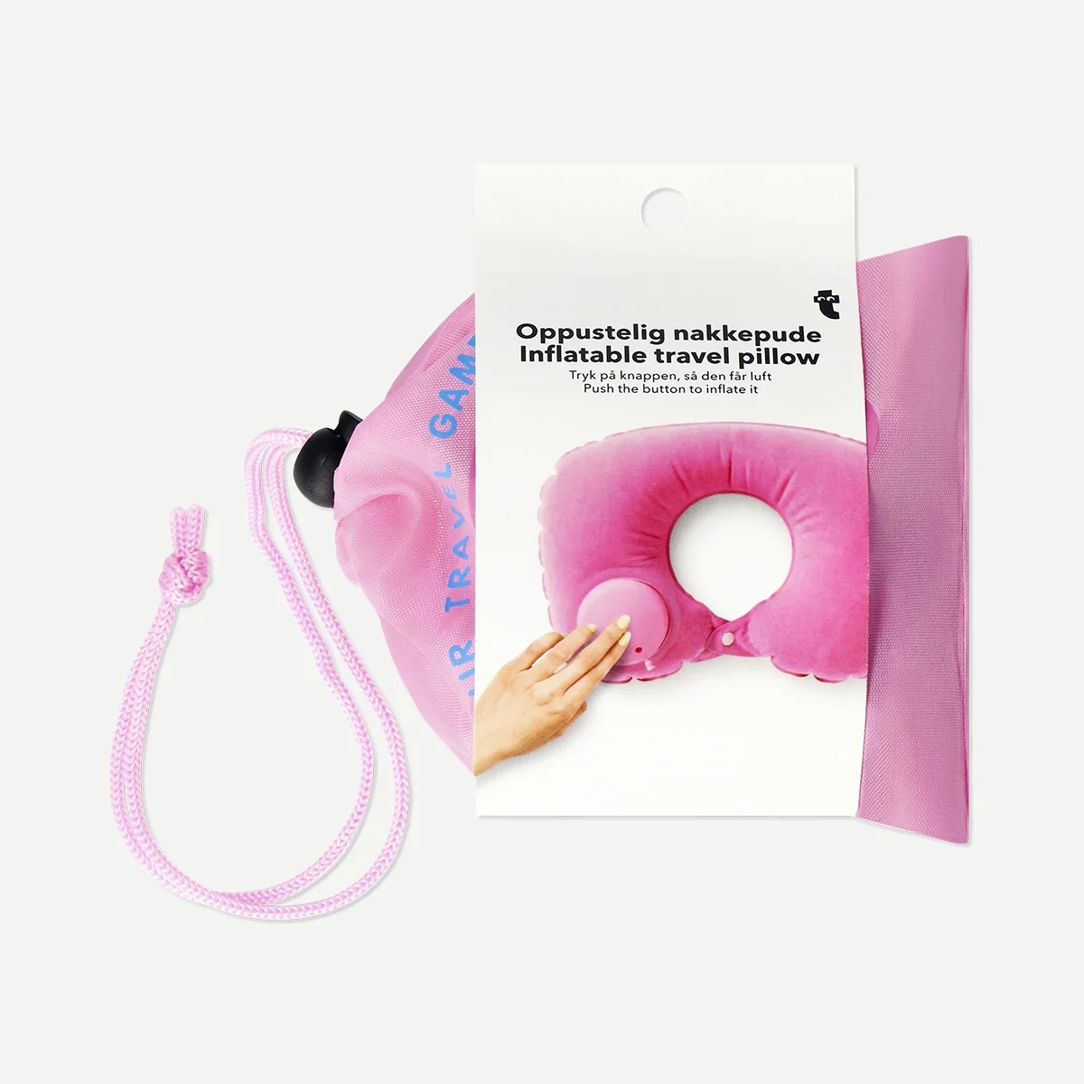 Pembe Şişirilebilir Seyahat Yastığı - Image 3