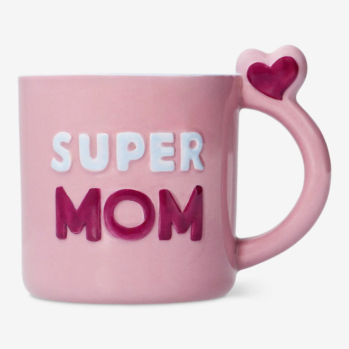 Pembe "Super Mom" Yazılı Kupa - Image 2