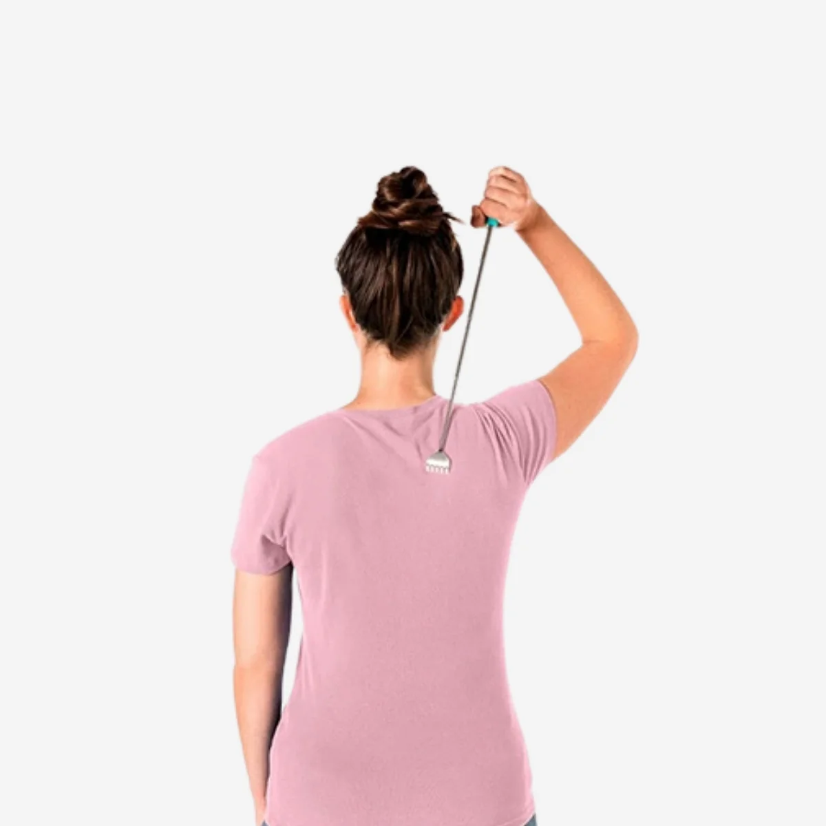 Pembe Yeşil Ahşap Saplı Sırt Kaşıyıcı - Image 3