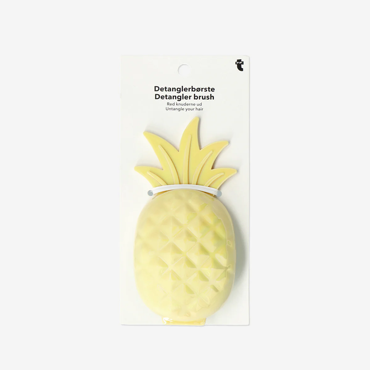 Sarı Ananas Şeklinde Elektrokaplama Saç Fırçası