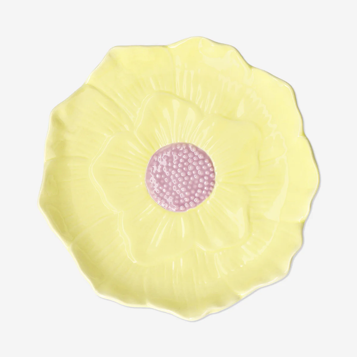 Sarı Çiçek Şeklinde Tabak 19 cm - Image 3