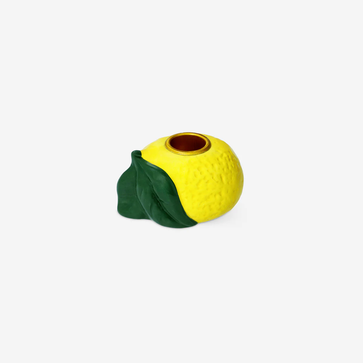 Sarı Limon Şeklinde Seramik Mumluk - Image 2