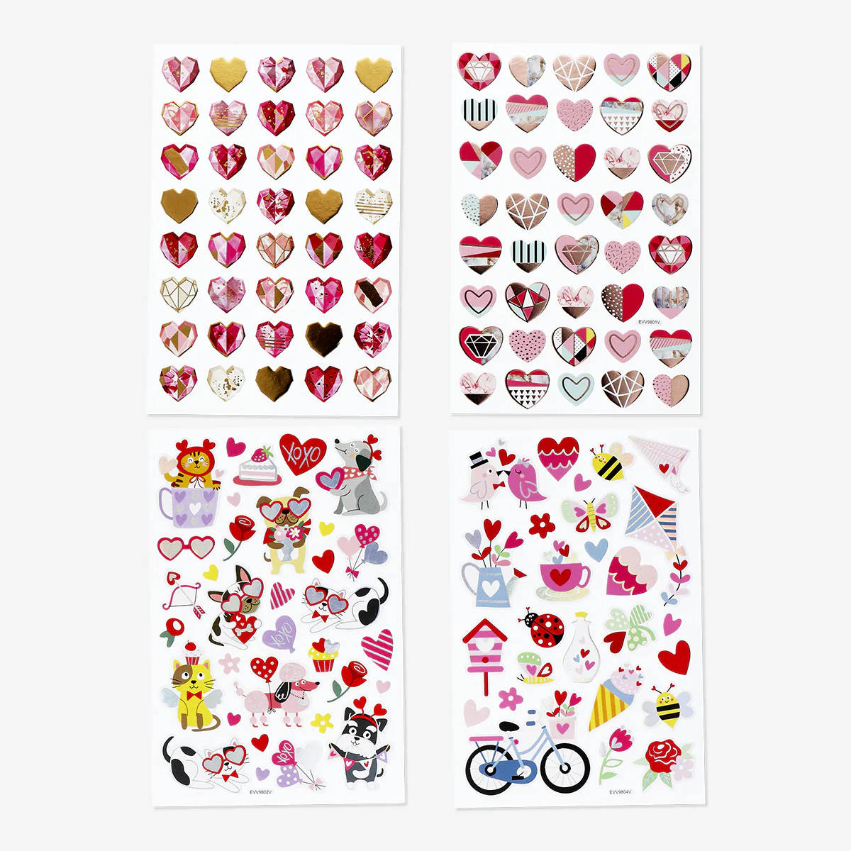 Sevgi Temalı Dokulu Sticker Seti - Image 2