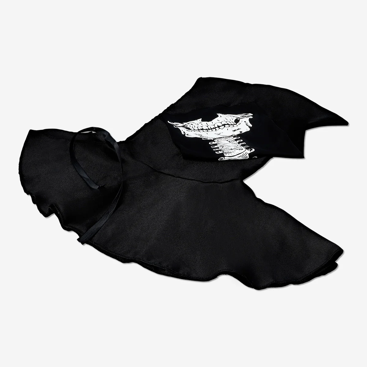 Siyah Pelerin ve İskeletli Bandana Seti - Image 3